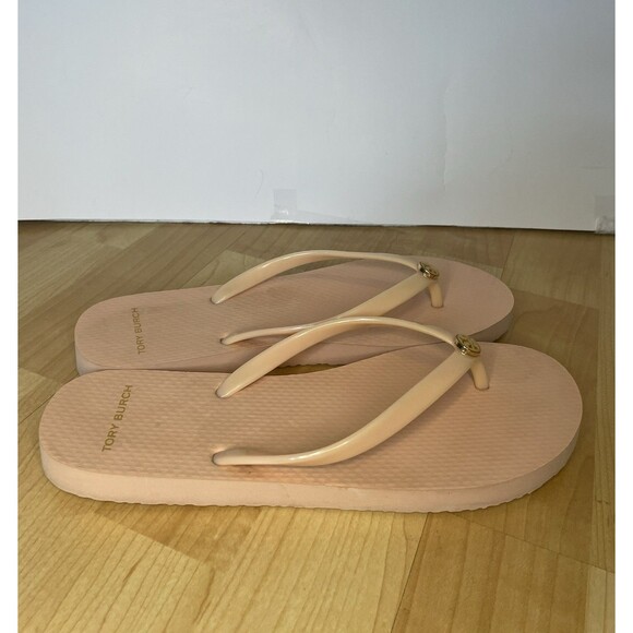 Tory Burch Solid Thin Flip Flop Size 8 Peach - Picture 1 of 9